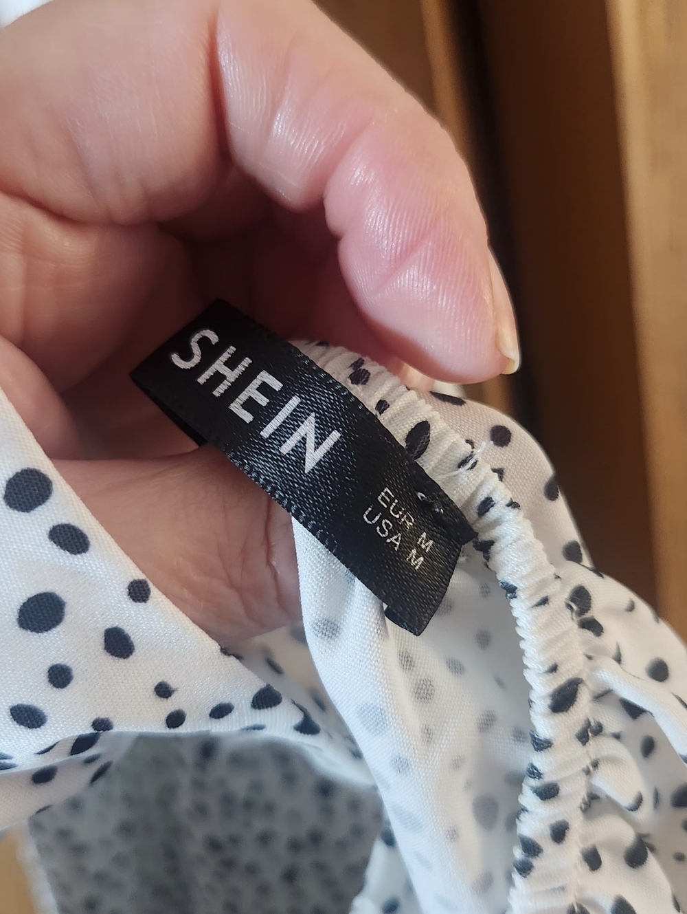 🚨BOGO🚨SHEIN White Spotted Tie-Front Mini Dress - Picture 8 of 8